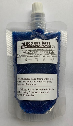 Billes eau 8mm bleues - 8mm,
