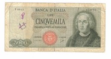 5000 lire Colombo 1 caravella
