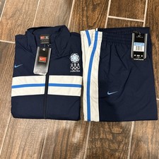 Nike Vintage 2006 Torino Olimpiadi Track Set Pantaloni Giacca Navy Y2K Uomo Medium