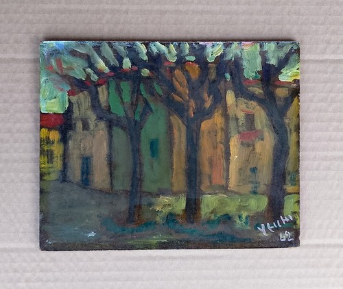 Piccolo quadro dipinto olio - ad,