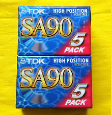 10x TDK SA 90 Cassette Tapes 1997 + IMBALLO ORIGINALE + SIGILLATO ++ in due confezioni da 5 ++