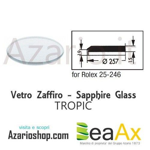 Vetro zaffiro rolex tropic - zaffiro,