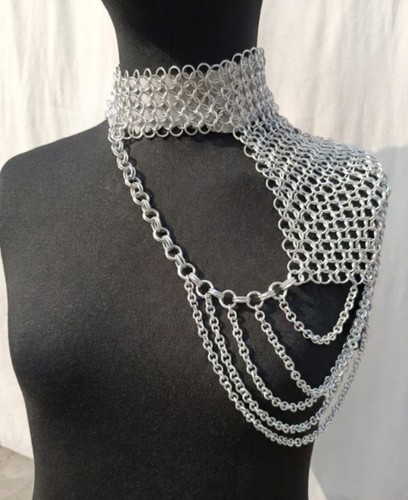 Collana donna alluminio maglia