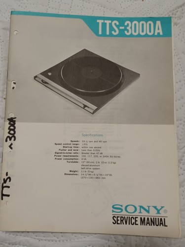 Sony tts 3000a giradischi - sony,
