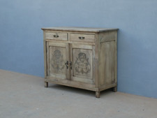 Credenza Liberty due ante in legno naturale, primi '900 - L 121 cm!
