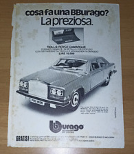 BBURAGO ROLLS-ROYCE CAMARGUE Pubblicità Advertising Werbung Publicité 1978