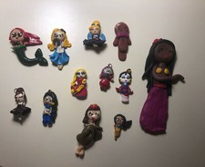 Personaggi e principesse Disney fatte a mano in fimo. Ariel, Raperonzolo ecc. 