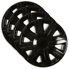 Set 4 Copricerchi 15 Pollici Cosmos Black Coppe Ruota Nere Universali per Opel