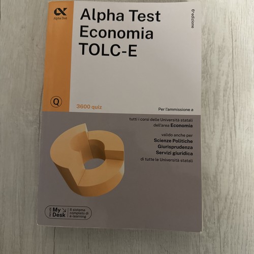 Alpha test economia tolc - test., economia.
