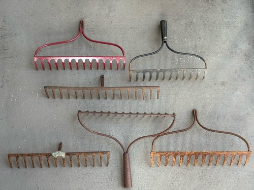Lot primitive hand - of, rakes