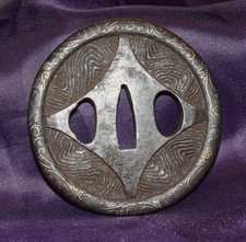 Tsuba Karakusa arabesco in