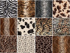 Pelliccia imitazione. Tessuto al metro. Pelli di animali tessuti decorativi peluche velboa. Vari disegni