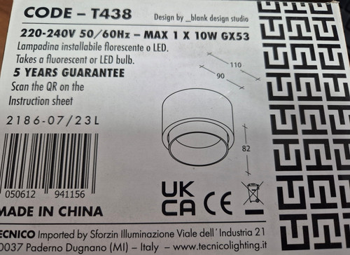 Tecnico lampada da soffitto - tecnico,