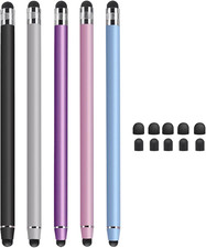 5 Pezzi Penna Touch, Penna Stilo, 2 in 1 Pennino Capacitivo, Compatibile Con Tut