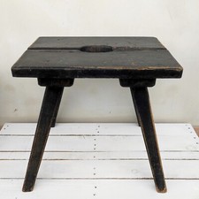 Sgabello Vintage rustico di campagna in legno