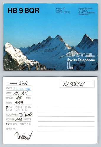 Cartolina ham radio qsl qso - radio,