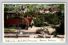 Manitou CO-Colorado, Soda Springs Bridge, signore e uomini, cartolina d'epoca c1908