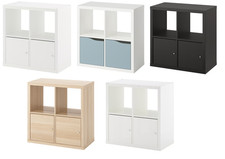 IKEA KALLAX Scaffale con Ante Portaoggetti Cubo Libreria Multicolore 77x77cm