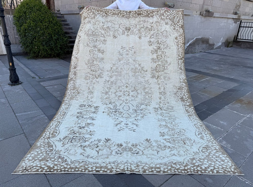 Tappeto vintage turco oushak - turco,