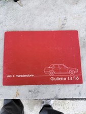 Alfa Romeo Giulietta 1.3/1.6 . Libretto uso e manutenzione Originale