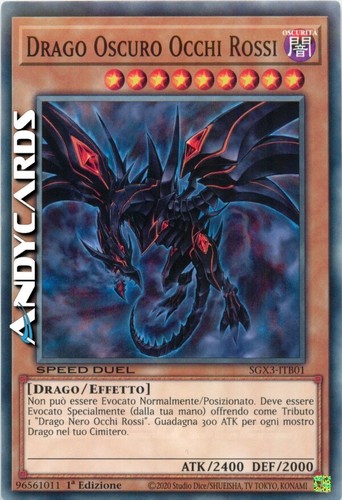 Drago oscuro occhi rossi - drago,