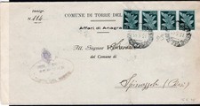 1945 15 MAGGIO PIEGO DI LETTERA DAL COMUNE DI TORRE DEL GRECO PER SPINAZZOLA AFF