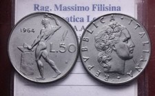 NL* ITALIA Repubblica 50 LIRE VULCANO 1954 FDC Segnetti Superbo Lustro