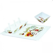 Set 4 piatti snack retrò