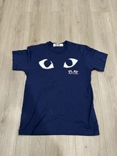 T-shirt Comme Des Garcons maglietta occhi logo blu taglia XL