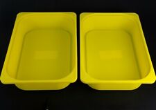 (Lotto di 2) Scatola Portaoggetti Ikea Trofast Giallo 16 1/2 x 11 3/4 x 4" Nuova 503.080.02