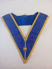 Collare massonico- provinciale Grand Lodge Officer in blu con finiture dorate