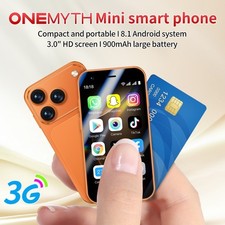 Smartphone sbloccato mini 3,0 pollici touchscreen 3G telefoni Android 8,0 arancione 