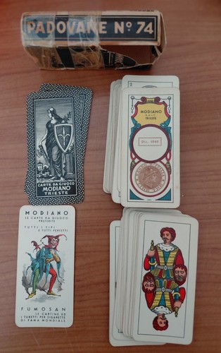 Mazzo carte vintage modiano - carte,