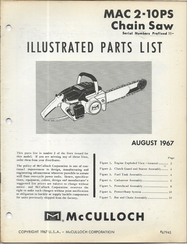 Motosega mcculloch mac 10ps - motosega, 2-10ps