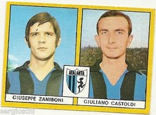 FIGURINE CALCIATORI EDIS 1969 / 70 *  ATALANTA   * ZANIBONI/ CASTOLDI -NUOVA 