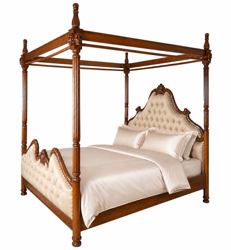 Letto baldacchino mogano - a, in