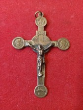 Antico crocifisso del Missionario - bronzo - Francia - XIX Sec. - Ottimo! Raro