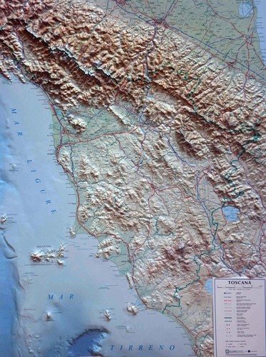 Toscana scala 350 000 - toscana.,