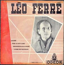 LEO FERRE Très RARE 45T EP ODEON 2022 LA RUE / 1ère POCHETTE