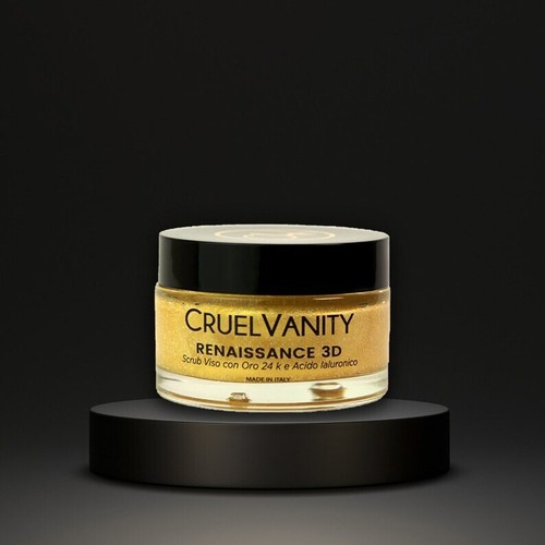 Scrub viso con molecole - , d'oro