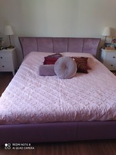 Letto contenitore in ecopelle king size  a conchiglia (rete e materasso inclusi)