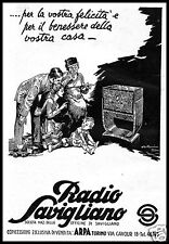 PUBBLICITA' 1933 RADIO OFFICINE SAVIGLIANO FAMIGLIA FELICE ARPA TORINO  A.POMI 