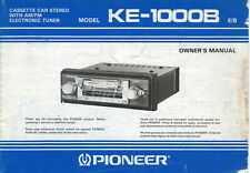 PIONEER Ownwer's Manual Component Car Stereo Centrate Series,kex,kpx,Dex,Cdx