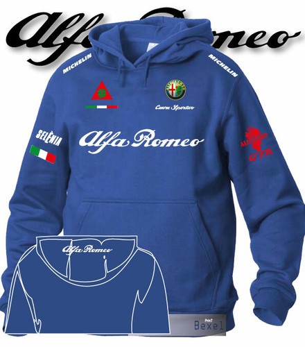 Felpa hoodie printed alfa - felpa,