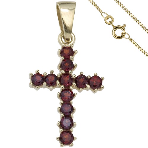 Set gioielli croce con - gioielli,, rosse