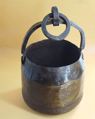 Antico secchiello pozzo - , ferro