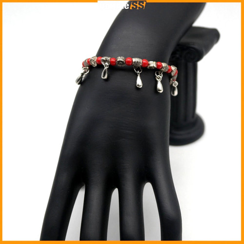 Bracciale tibetano rosso - tibetano,