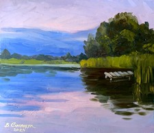 Dipinto olio punto - olio, v