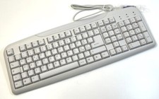 TASTIERA CON FILO KEYBOARD BIANCA WHITE NUOVA PS/2 PER PC