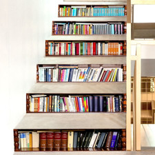 Adesivo 3D retrò libreria